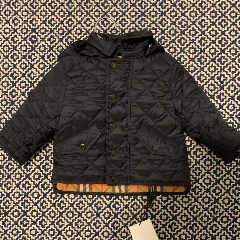 NWT Burberry Children’s Coat - Navy 6 Month Infant